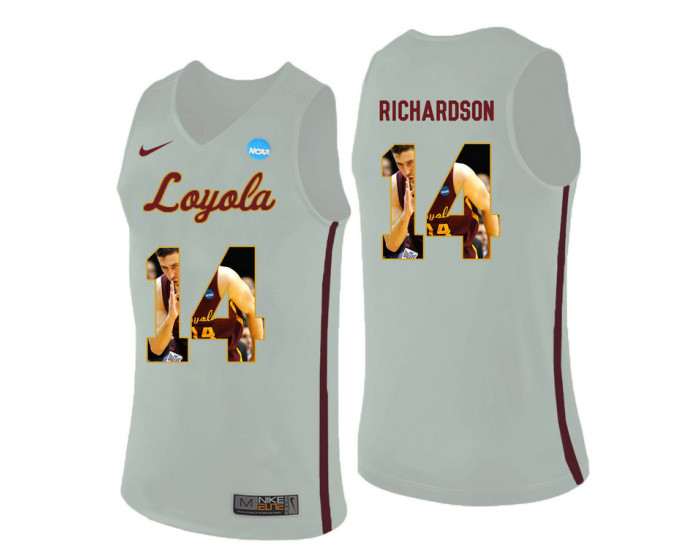 Youth Loyola (Chi) Ramblers #14 Ben Richardson Authentic College Basketball Jersey White
