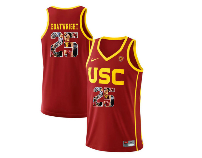 USC Trojans #25 Bennie Boatwright Authentic College Basketball Jersey Red