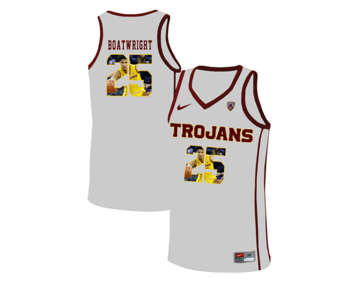 USC Trojans #25 Bennie Boatwright Authentic College Basketball Jersey White