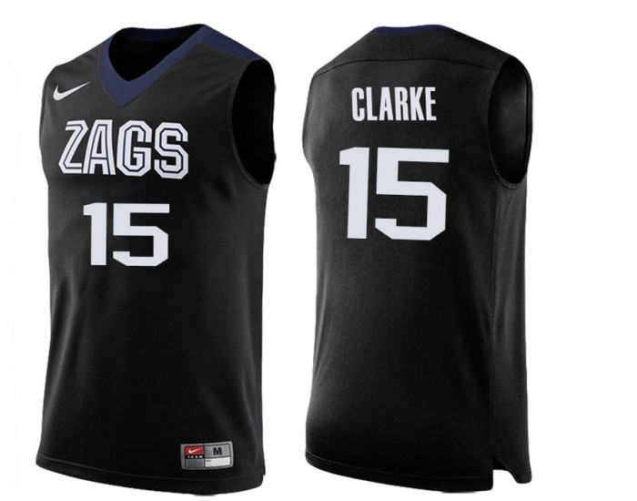Gonzaga Bulldogs #15 Brandon Clarke Authentic College Basketball Jersey Black