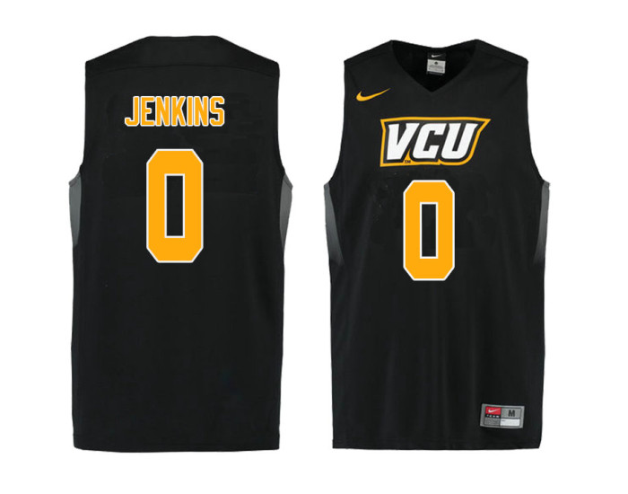 Youth VCU Rams #0 De'Riante Jenkins Authentic College Basketball Jersey Black