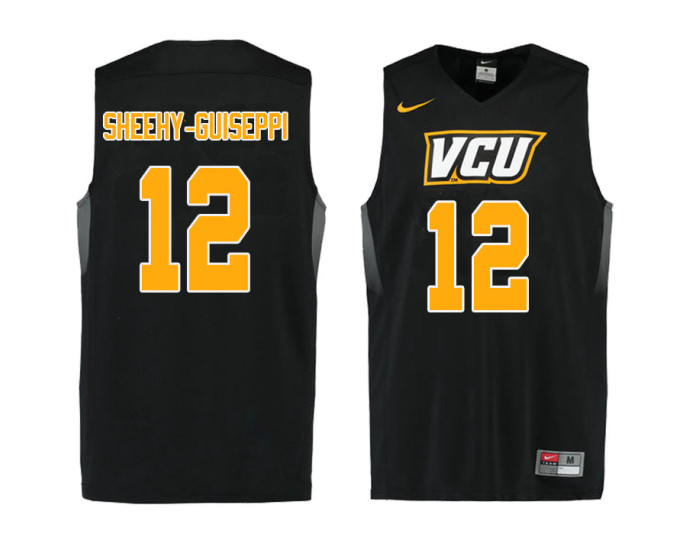 Youth VCU Rams #12 Dylan Sheehy-Guiseppi Authentic College Basketball Jersey Black