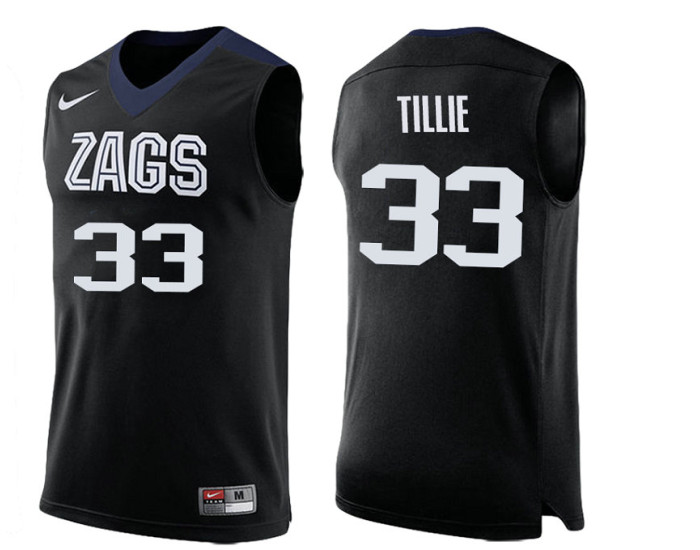 Youth Gonzaga Bulldogs #33 Killian Tillie Authentic College Basketball Jersey Black