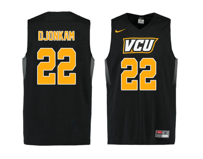 Youth VCU Rams #22 Lewis Djonkam Authentic College Basketball Jersey Black