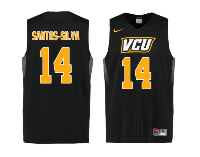 Youth VCU Rams #14 Marcus Santos-Silva Authentic College Basketball Jersey Black