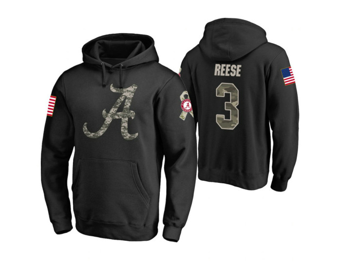 Alabama Crimson Tide #3 Alex Reese Men's Black College Basketball Hoodie