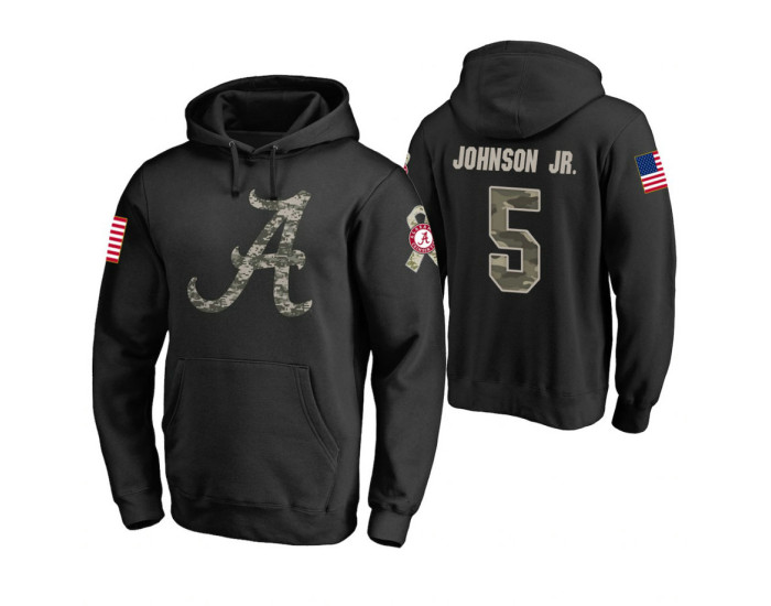 Alabama Crimson Tide #5 Avery Johnson Jr. Men's Black College Basketball Hoodie