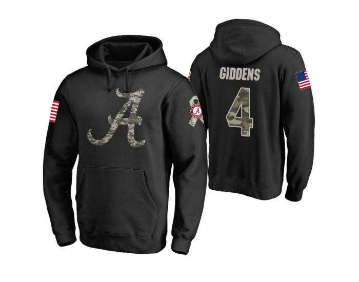Alabama Crimson Tide #4 Daniel Giddens Men's Black College Basketball Hoodie