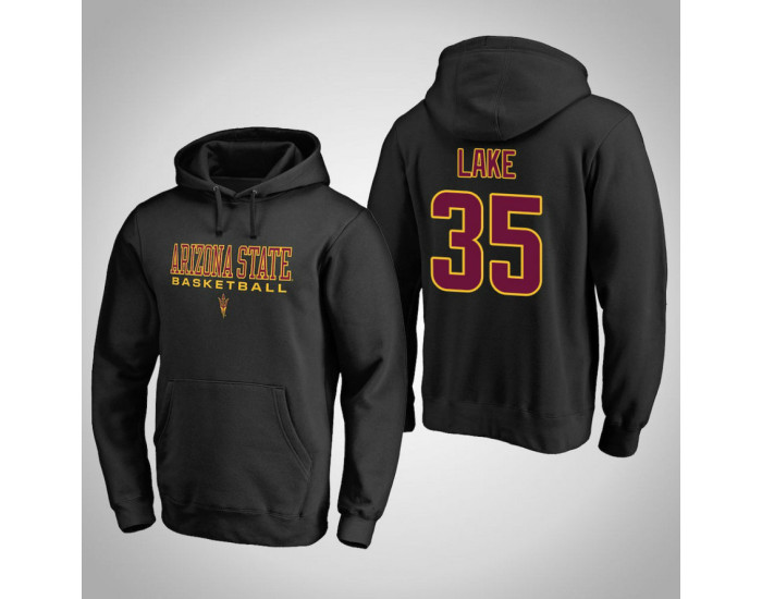 Arizona State Sun Devils #35 De'Quon Lake Men's Black College Basketball Hoodie