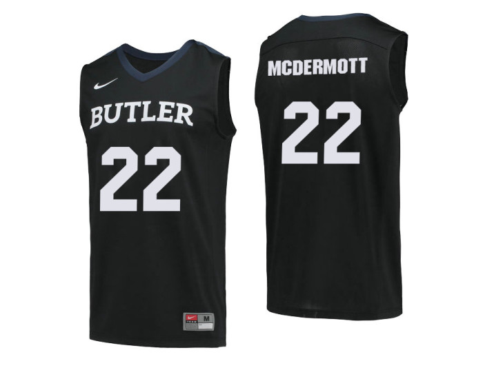 Butler Bulldogs #22 Sean McDermott Authentic College Basketball Jersey Black
