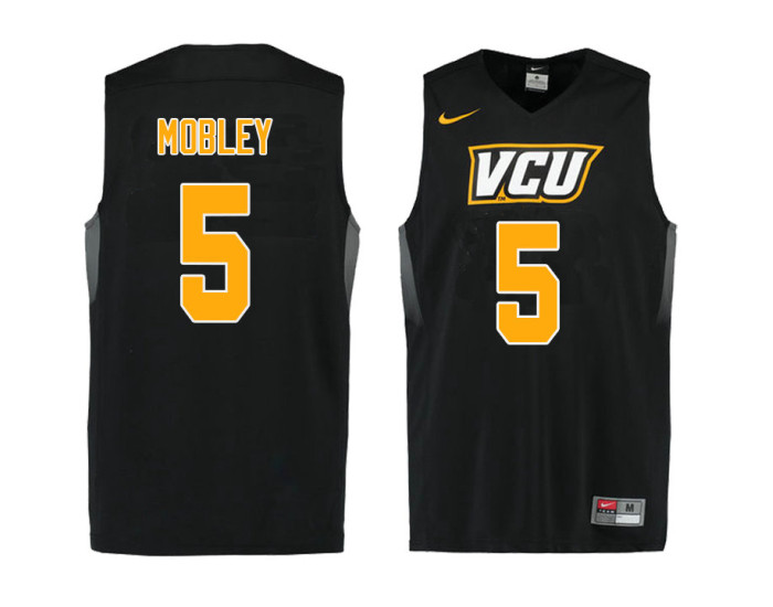 Youth VCU Rams #5 Sean Mobley Authentic College Basketball Jersey Black