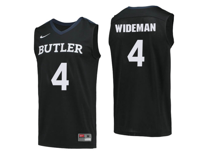 Butler Bulldogs #4 Tyler Wideman Authentic College Basketball Jersey Black