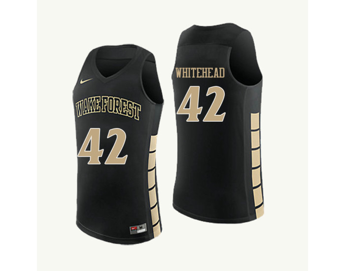 Wake Forest Demon Deacons #42 Tyra Whitehead Authentic College Basketball Jersey Black