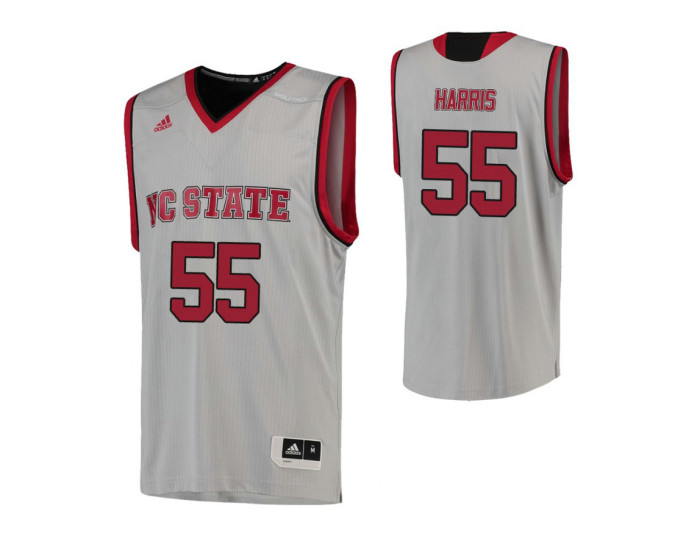 NC State Wolfpack #55 Blake Harris Gray Authentic College Basketball Jersey