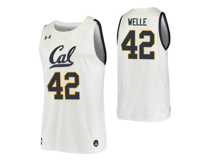 Youth California Golden Bears #42 Blake Welle White Authentic College Basketball Jersey