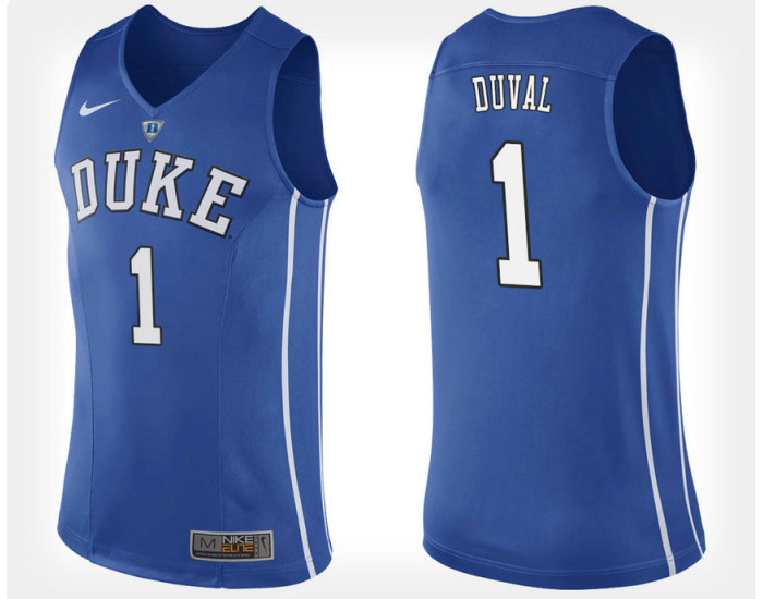 Duke Blue Devils #1 Trevon Duval Blue Home Authentic College Basketball Jersey
