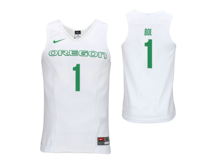 Oregon Ducks Bol Bol Replica College Basketball Jersey White