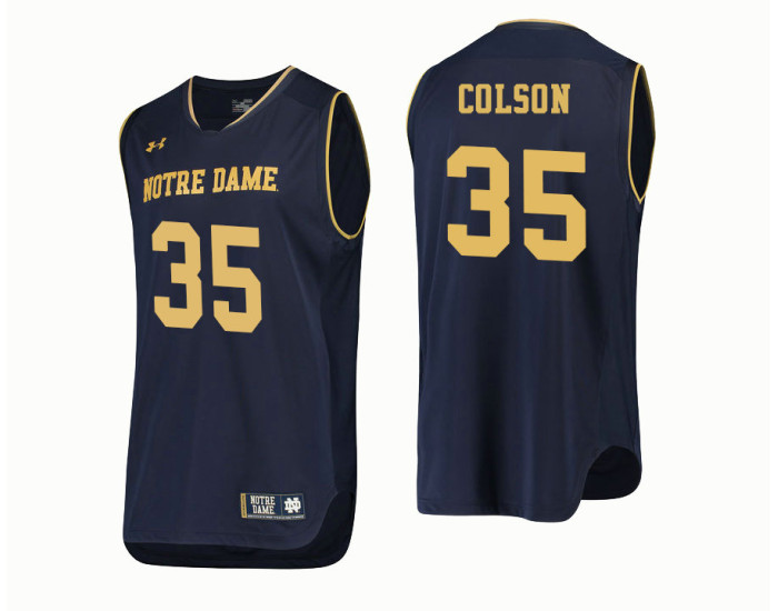 Youth Notre Dame Fighting Irish #35 Bonzie Colson Replica College Basketball Jersey Navy