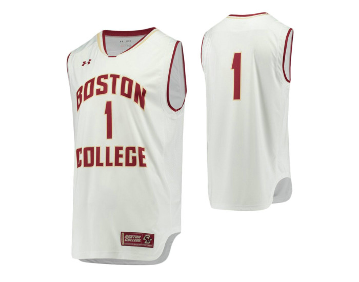 Boston College Eagles #1 Performance Basketball Authentic College Basketball Jersey White
