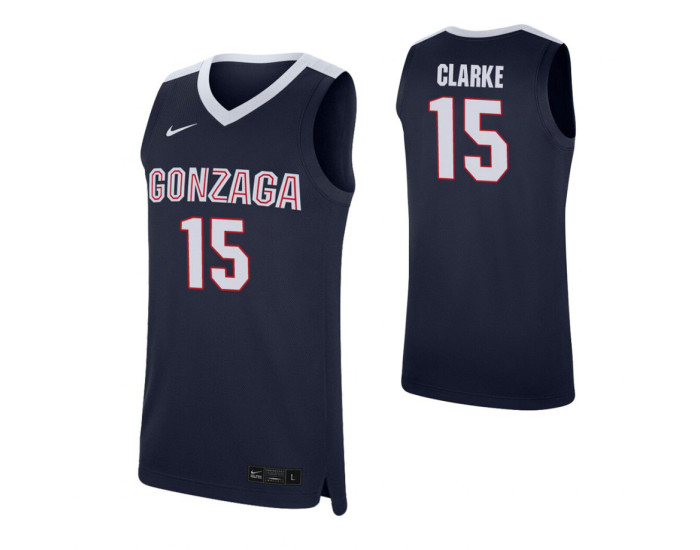 Gonzaga Bulldogs #15 Brandon Clarke Navy Authentic College Basketball Jersey