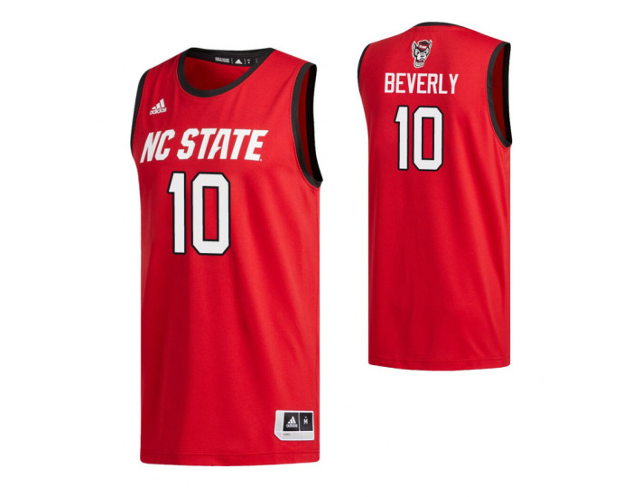 NC State Wolfpack #10 Braxton Beverly Red Authentic College Basketball Jersey