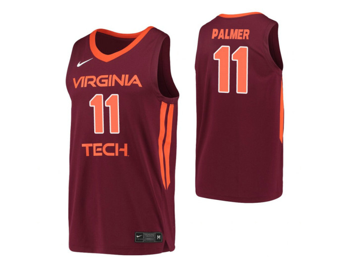 Brendan Palmer Authentic College Basketball Jersey Maroon Virginia Tech Hokies