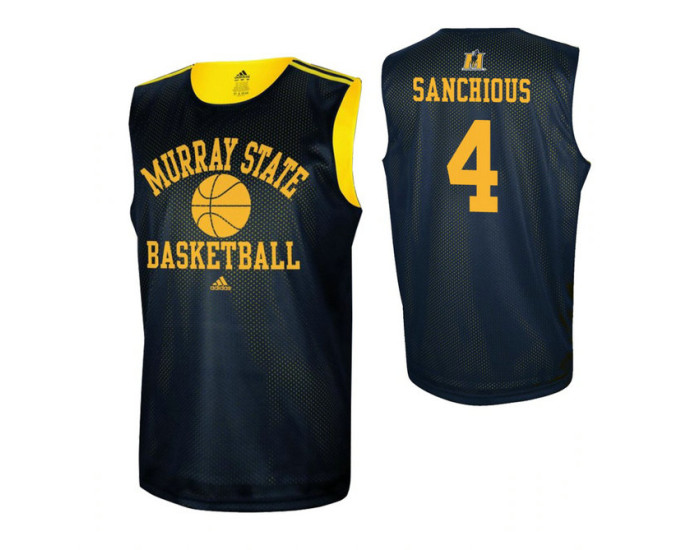Youth Murray State Racers Brion Sanchious Practice Authentic College Basketball Jersey Navy Blue