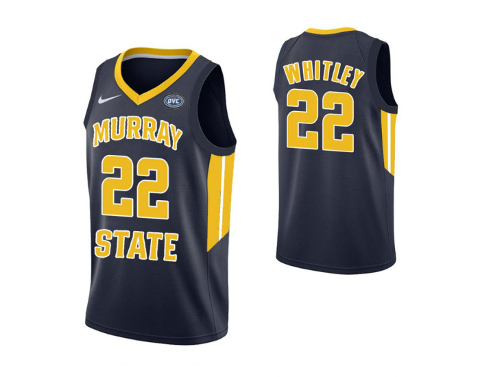 Murray State Racers #22 Brion Whitley Authentic College Basketball Jersey Navy