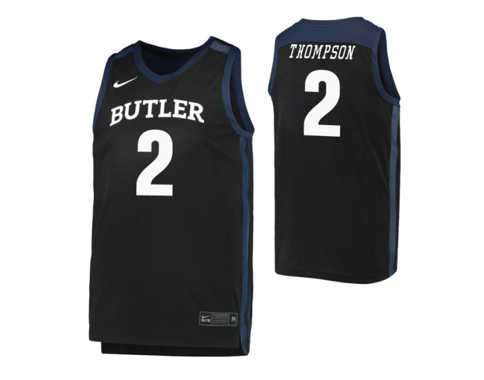 Youth Butler Bulldogs Aaron Thompson Authentic College Basketball Jersey Black