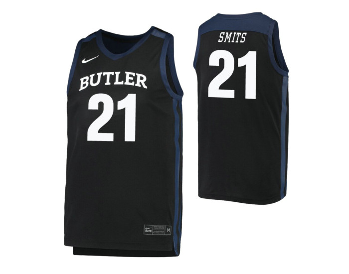 Butler Bulldogs #21 Derrik Smits Black Authentic College Basketball Jersey