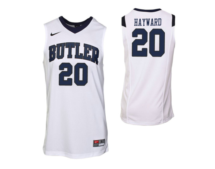 Butler Bulldogs #20 Gordon Hayward Authentic College Basketball Jersey White