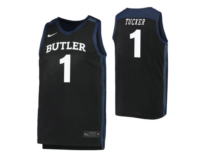 Butler Bulldogs #1 Jordan Tucker Black Authentic College Basketball Jersey