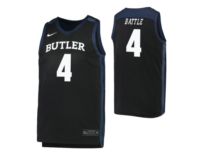 Butler Bulldogs #4 Khalif Battle Black Authentic College Basketball Jersey