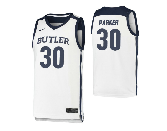 Butler Bulldogs Mike Parker Replica College Basketball Jersey White