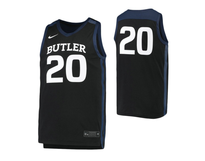 Butler Bulldogs #20 Authentic College Basketball Jersey Black