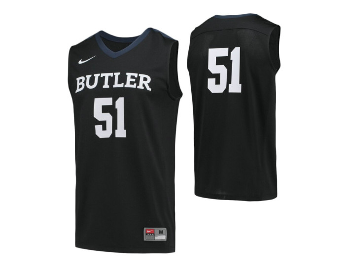 Butler Bulldogs #51 Authentic College Basketball Jersey Navy Blue