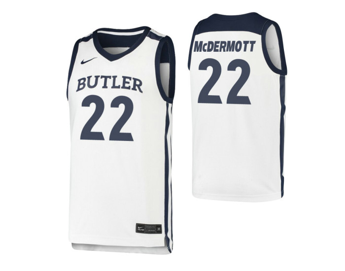 Butler Bulldogs #22 Sean McDermott White Authentic College Basketball Jersey