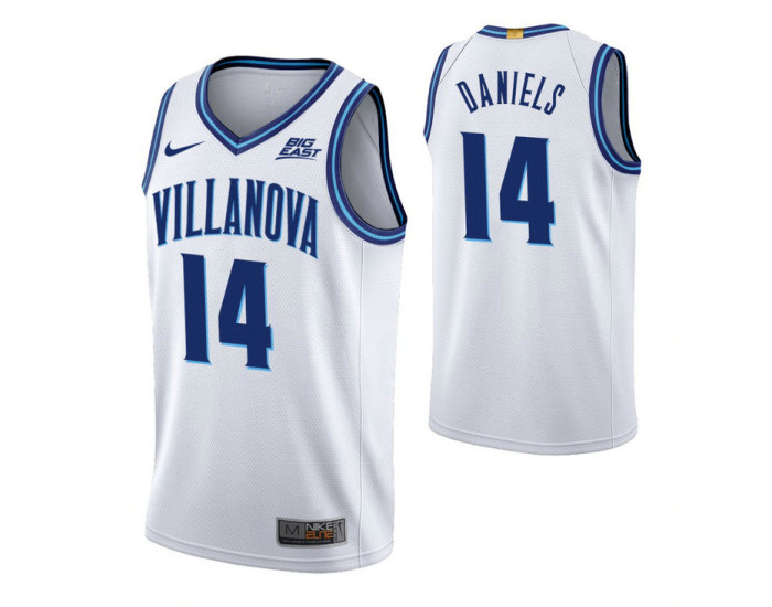 Youth Villanova Wildcats #14 Caleb Daniels White Authentic College Basketball Jersey