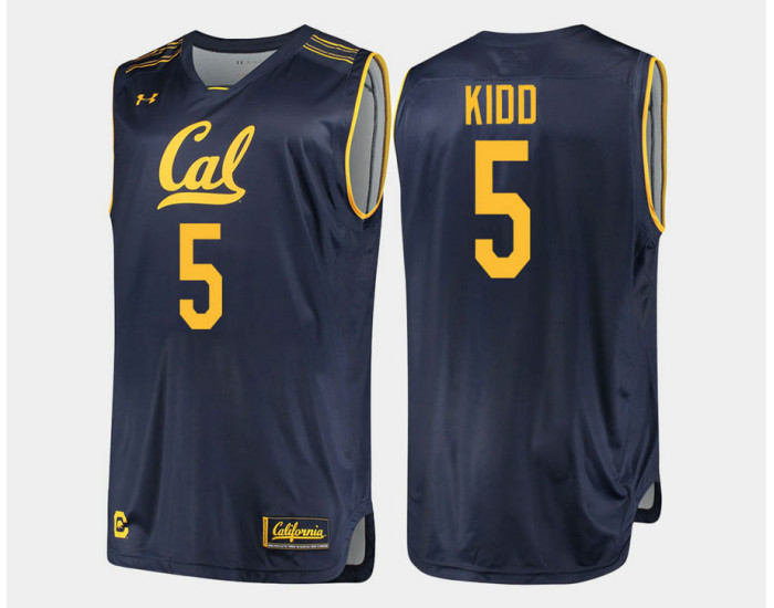 California Golden Bears #5 Jason Kidd Navy Road Replica College Basketball Jersey