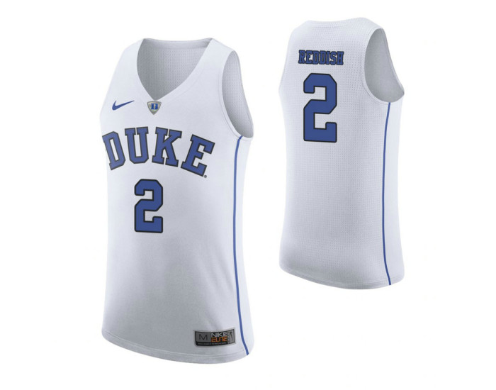Duke Blue Devils #2 Cam Reddish Replica College Basketball Jersey White