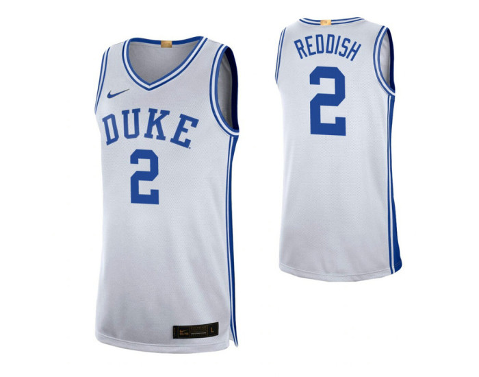 Duke Blue Devils #2 Cam Reddish White Replica College Basketball Jersey