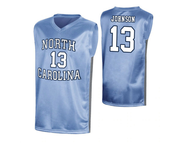 North Carolina Tar Heels #13 Cameron Johnson Royal Replica College Basketball Jersey
