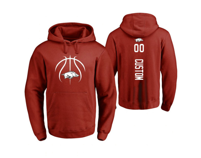 Washington State Cougars #00 Custom Men's Cardinal College Basketball Hoodie