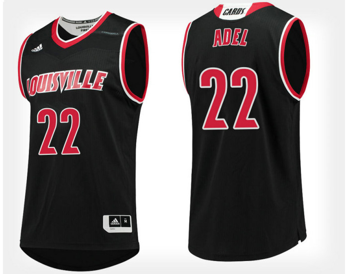 Youth Louisville Cardinals #22 Deng Adel Black Alternate Replica College Basketball Jersey