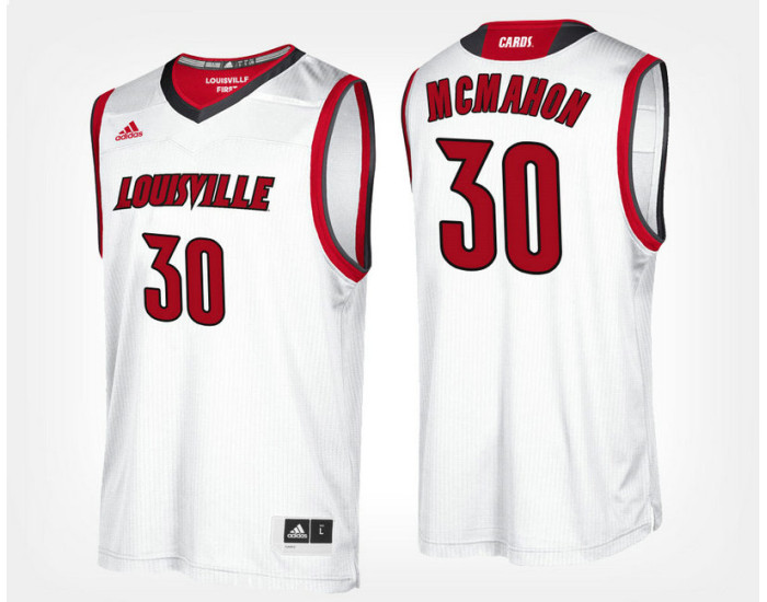Louisville Cardinals #30 Ryan McMahon White Road Replica College Basketball Jersey