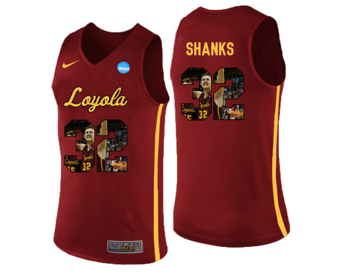 Youth Loyola (Chi) Ramblers #32 Carson Shanks Authentic College Basketball Jersey Red