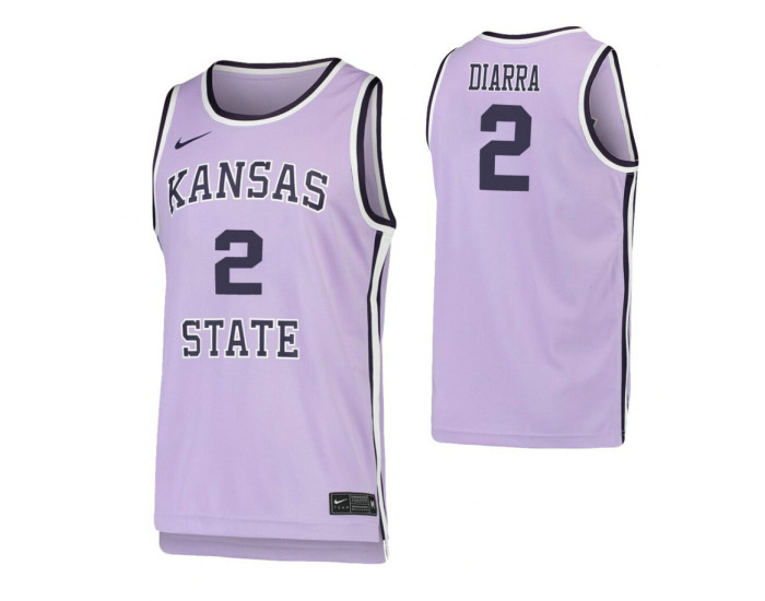 Youth Kansas State Wildcats #2 Cartier Diarra Purple Authentic College Basketball Jersey