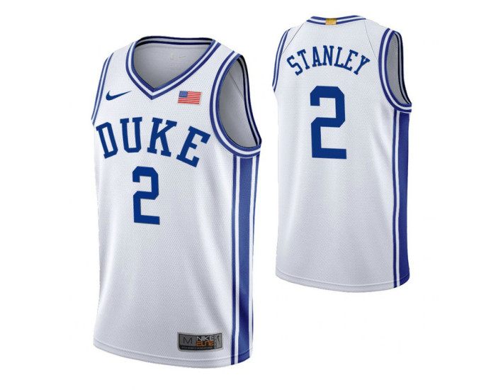 Youth Duke Blue Devils #2 Cassius Stanley White Replica College Basketball Jersey