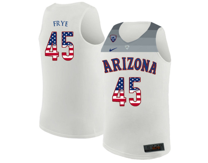 Youth Arizona Wildcats #45 Channing Frye Authentic College Basketball Jersey White