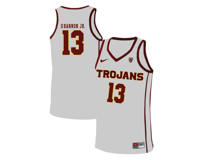 USC Trojans #13 Charles O'Bannon Jr. Authentic College Basketball Jersey White